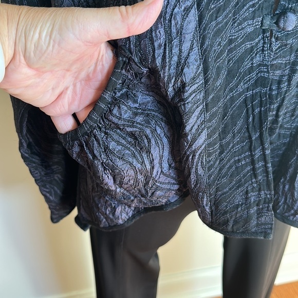 Harubella Handmade Artisan  Button Front‎ Women's Lightweight Blazer Small - Picture 4 of 14